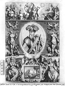 Francisco Pizarro (1475-1541) portréja allegorikus alakokkal